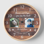 Beste Nanna En Papa Kleinkinderen Foto Collage Hou (Voorkant)