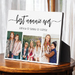 Beste Nannie ooit - Kleinkinderen Fotocollage Fotoplaat<br><div class="desc">Vier de "beste Nannie ooit" met deze gepersonaliseerde kleinkinderen foto collage plaque. Dit oprechte geschenk bevat een prachtig gerangschikte collage van gekoesterde foto's die speciale momenten vastleggen, aangevuld met een liefdevolle boodschap. Gemaakt van hoogwaardige materialen met een strakke afwerking, het is ideaal om thuis te laten zien als een gekoesterde...</div>