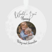 Beste Nanny Oma ter Wereld Customize Foto Ornament (achterkant)