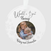 Beste Nanny Oma ter Wereld Customize Foto Ornament (voorkant)