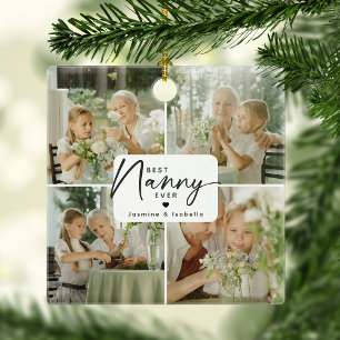 Beste Nanny Ooit 4 Foto Collage Persoonlijk Keramisch Ornament