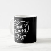 Beste nanny ooit hartvorm Moederdag Koffiemok (Voorkant links)