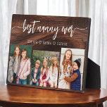 Beste Nanny Ooit Hout - Kleinkinderen Fotocollage Fotoplaat<br><div class="desc">Vier de "beste nanny ooit" met deze gepersonaliseerde kleinkinderen foto collage plaque. Dit oprechte geschenk bevat een prachtig gerangschikte collage van gekoesterde foto's die speciale momenten vastleggen, aangevuld met een liefdevolle boodschap. Gemaakt van hoogwaardige materialen met een strakke afwerking, het is ideaal om thuis te laten zien als een gekoesterde...</div>