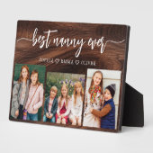 Beste Nanny Ooit Hout - Kleinkinderen Fotocollage Fotoplaat (Zijkant)
