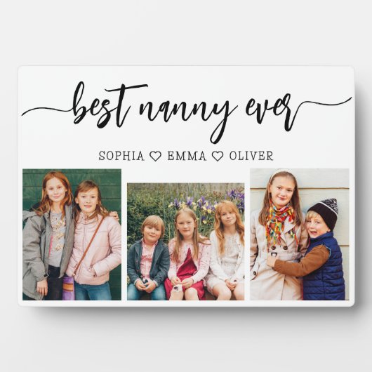 Beste nanny ooit - Kleinkinderen Fotocollage Fotoplaat (voorkant)