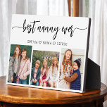Beste nanny ooit - Kleinkinderen Fotocollage Fotoplaat<br><div class="desc">Vier de "beste nanny ooit" met deze gepersonaliseerde kleinkinderen foto collage plaque. Dit oprechte geschenk bevat een prachtig gerangschikte collage van gekoesterde foto's die speciale momenten vastleggen, aangevuld met een liefdevolle boodschap. Gemaakt van hoogwaardige materialen met een strakke afwerking, het is ideaal om thuis te laten zien als een gekoesterde...</div>