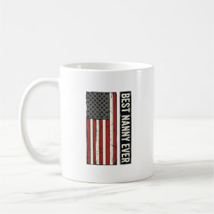 Beste Nanny Ooit Patriottisch Vintage Vlag Shirt O Koffiemok