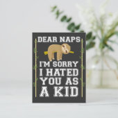 Beste Naps Cute Sloth Napping Lazy Nap Lover Briefkaart (Staand voorkant)