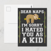 Beste Naps Cute Sloth Napping Lazy Nap Lover Briefkaart (Voorkant / Achterkant)