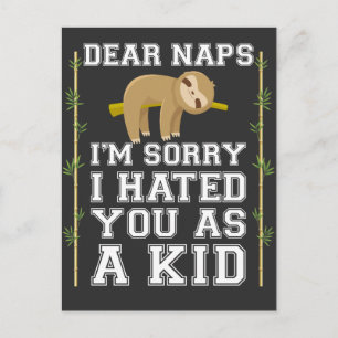 Beste Naps Cute Sloth Napping Lazy Nap Lover Briefkaart