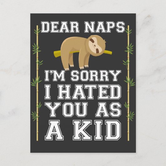 Beste Naps Cute Sloth Napping Lazy Nap Lover Briefkaart (Voorkant)