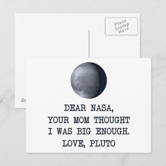 Beste Nasa Love Pluto Briefkaart (Voorkant / Achterkant)