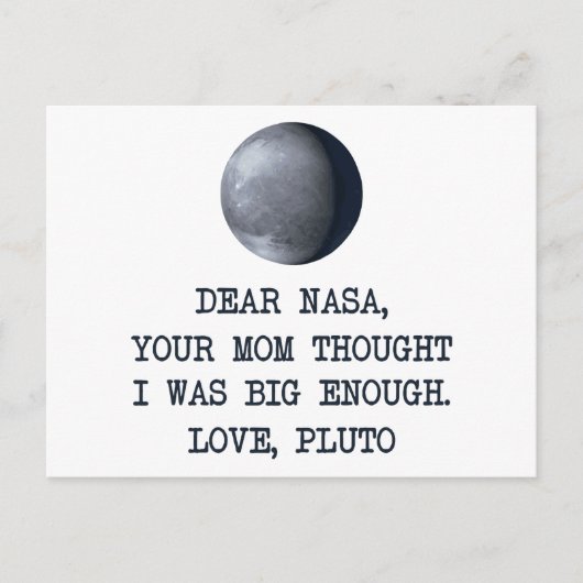 Beste Nasa Love Pluto Briefkaart (Voorkant)