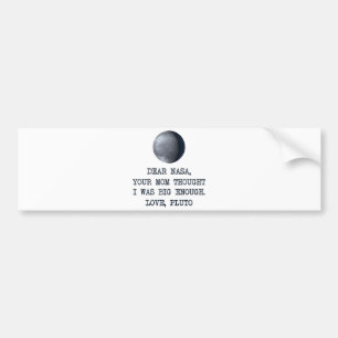 Beste Nasa Love Pluto Bumpersticker