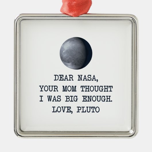 Beste Nasa Love Pluto Metalen Ornament (Voorkant)