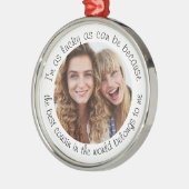 Beste neef in de wereld Foto Gift Metalen Ornament (Links)