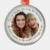 Beste neef in de wereld Foto Gift Metalen Ornament (Voorkant)
