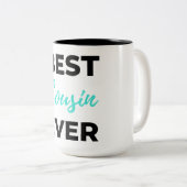 Beste neef ooit 2 tweekleurige koffiemok (Voorkant rechts)