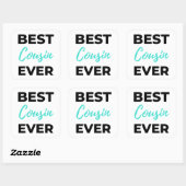 Beste neef ooit 2 vierkante sticker (Vel)