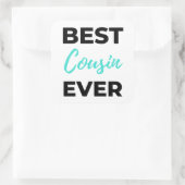 Beste neef ooit 2 vierkante sticker (Tas)