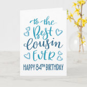 Beste neef ooit 84ste verjaardag typografie in bla kaart (Gele Bloem)