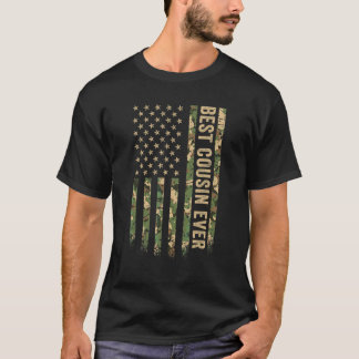 Beste neef ooit Amerikaanse vlag Camo veteraan pat T-shirt