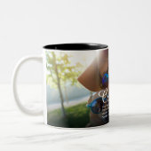 Beste neef ooit Cousin Definitie Script Foto Tweekleurige Koffiemok (Links)