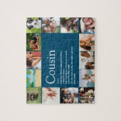 Beste neef ooit definitie 14 foto collage blauw legpuzzel (Verticaal)