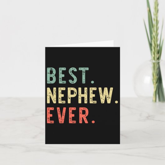 Beste Neef Ooit Familie Grappig Vintage Retro Kaart (Voorkant)
