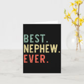 Beste neef ooit familie Grappige  retro Kaart (Gele Bloem)