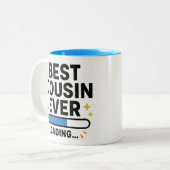 Beste neef ooit geladen tweekleurige koffiemok (Voorkant links)