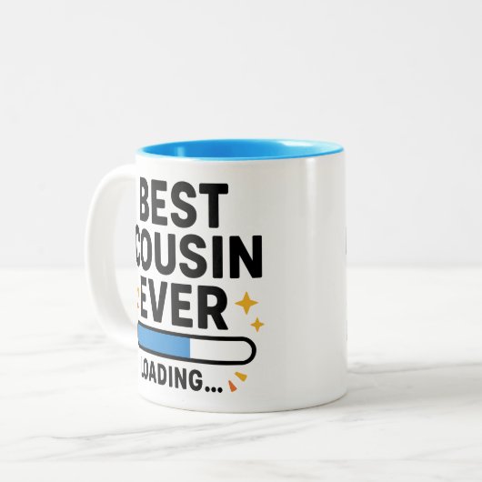 Beste neef ooit geladen tweekleurige koffiemok (Voorkant links)