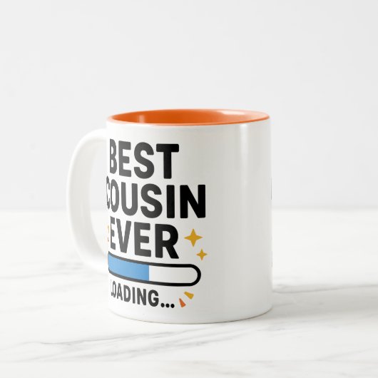 Beste neef ooit geladen tweekleurige koffiemok (Voorkant links)