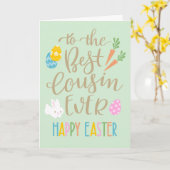 Beste neef ooit Happy Easter Typografie Kaart (Gele Bloem)