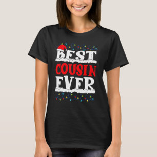 Beste neef ooit kerstfamilie verlicht de Kerstman T-shirt