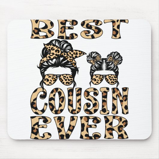 Beste neef ooit Leopard Plaid Moederdag Muismat (Voorkant)