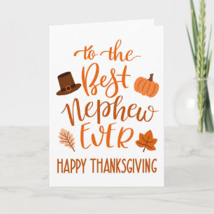 Beste neef ooit Thanksgiving dag in Sinaasappel Kaart