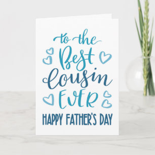 Beste neef ooit Vaderdag typografie in blauw Kaart