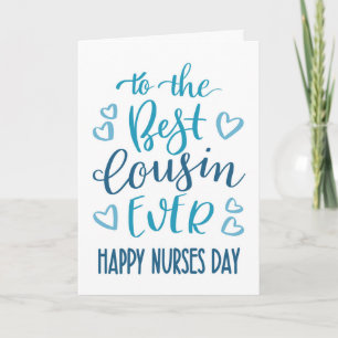 Beste neef ooit verpleegstersdag typografie in bla kaart