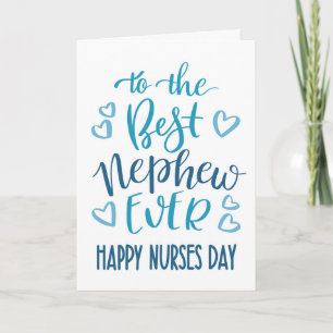 Beste Neef Ooit Verpleegstersdag Typografie in Bla Kaart