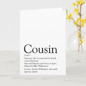 Beste Neef/Oom Ter Wereld Definitie Kaart (Gele Bloem)