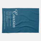 Beste Neef Ter Wereld Definitie Script Blauw Theedoek (Horizontaal)