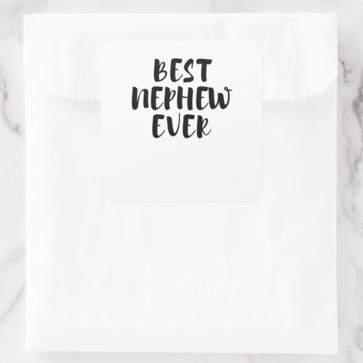 Beste neef vierkante sticker (Tas)