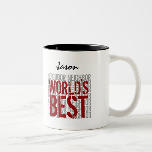 Beste NEIGHBOR-aangepaste naam ter wereld B29J Tweekleurige Koffiemok (Rechts)