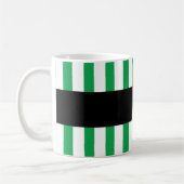 Beste NEIGHBOR ooit Groen Stripes Aangepaste naam  Koffiemok (Links)