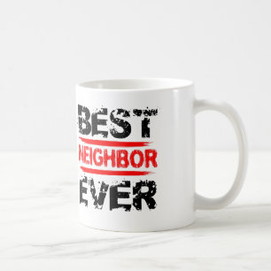 Beste NEIGHBOR ooit Grunge Style Black Red 01 Koffiemok
