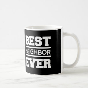 Beste NEIGHBOR ooit zwart-wit A02 Koffiemok