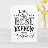 Beste Nephew in de wereld Kaart (Gele Bloem)