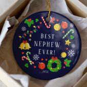 Beste Nephew ooit kerstversiering Keramisch Ornament