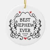 Beste Nephew ooit persoonlijke cadeautjes van tant Keramisch Ornament (Voorkant)